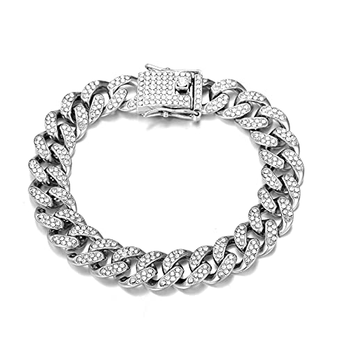 Iced Out Luxury: Premium Diamond & Cubic Crystal Bracelet (Men & Women).