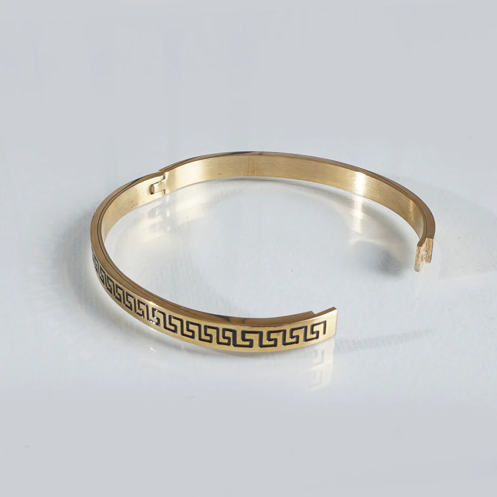 Premium Golden Branded Bracelet: Versace-Inspired Luxury for All.