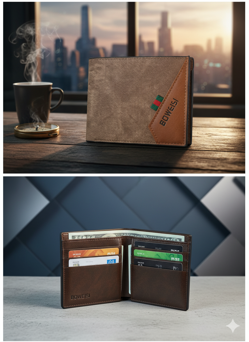 BOWEISI Short Wallet: Premium Leather, Unbeatable Value.