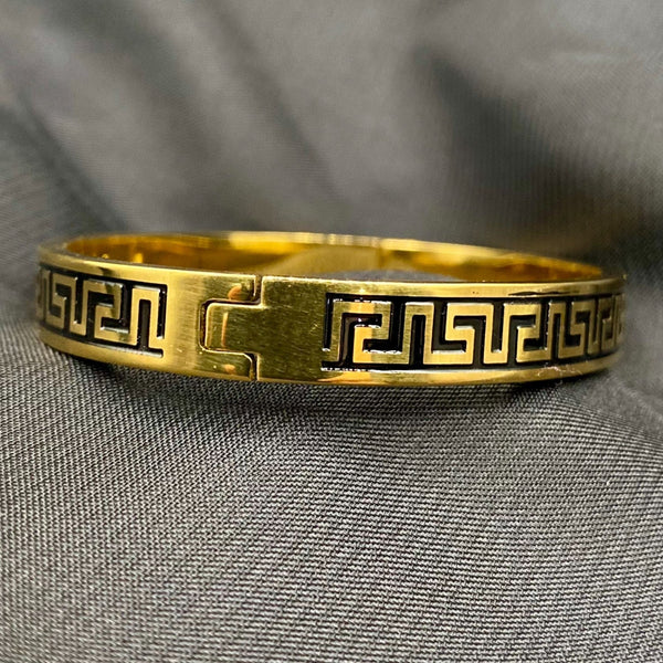 Premium Golden Branded Bracelet: Versace-Inspired Luxury for All.