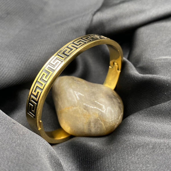 Premium Golden Branded Bracelet: Versace-Inspired Luxury for All.