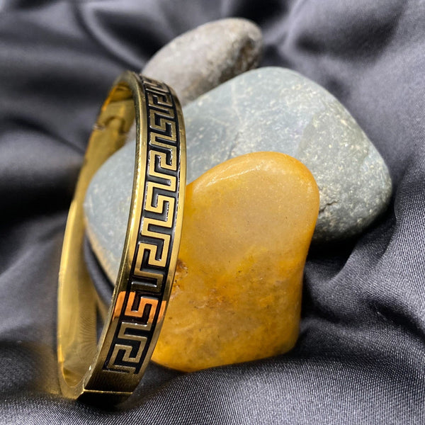 Premium Golden Branded Bracelet: Versace-Inspired Luxury for All.