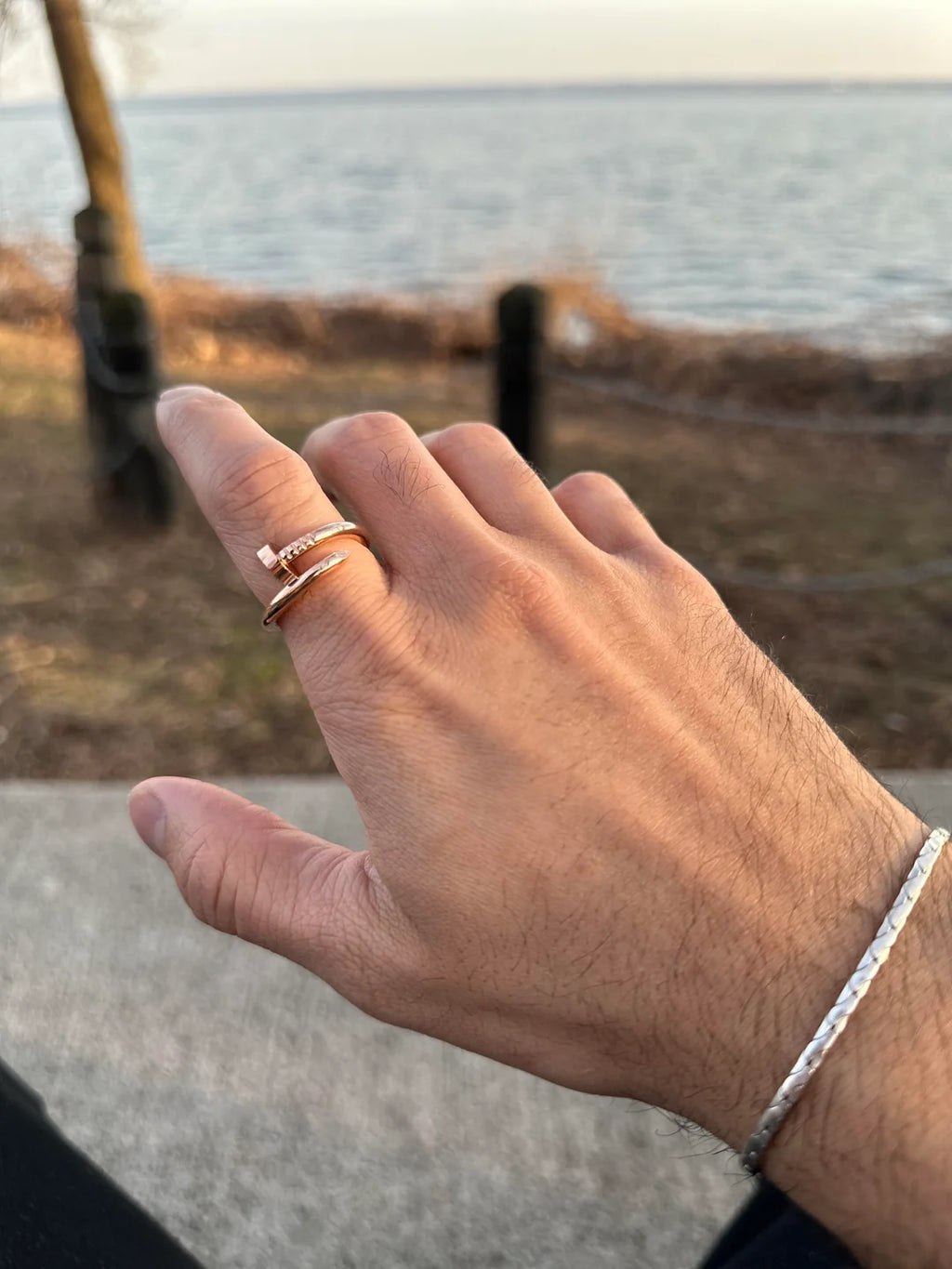 Luxury Gold-Plated Nail Bracelet: Premium Style, Affordable Price.